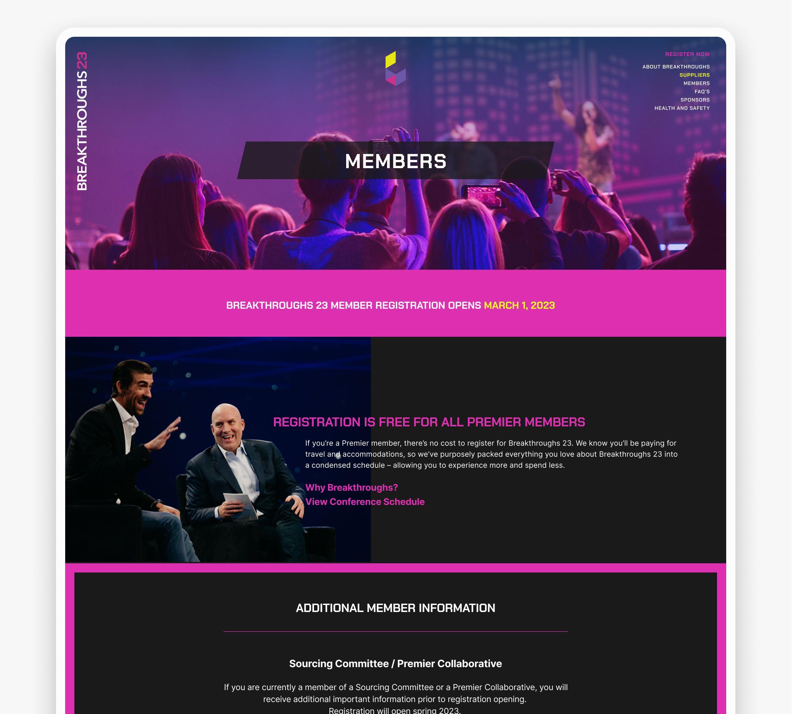 Breakthroughs 23 Website Members