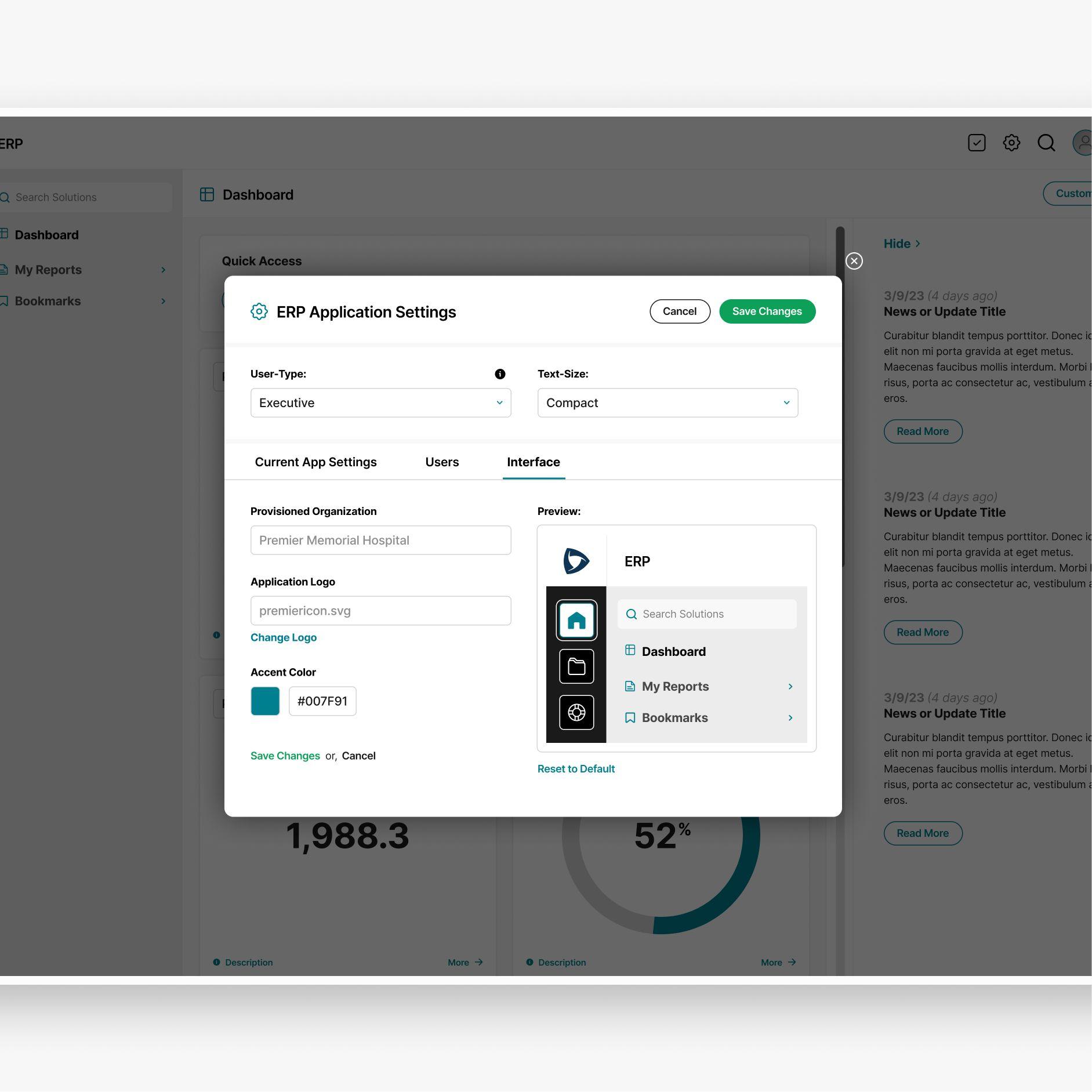 Premier modal overlay