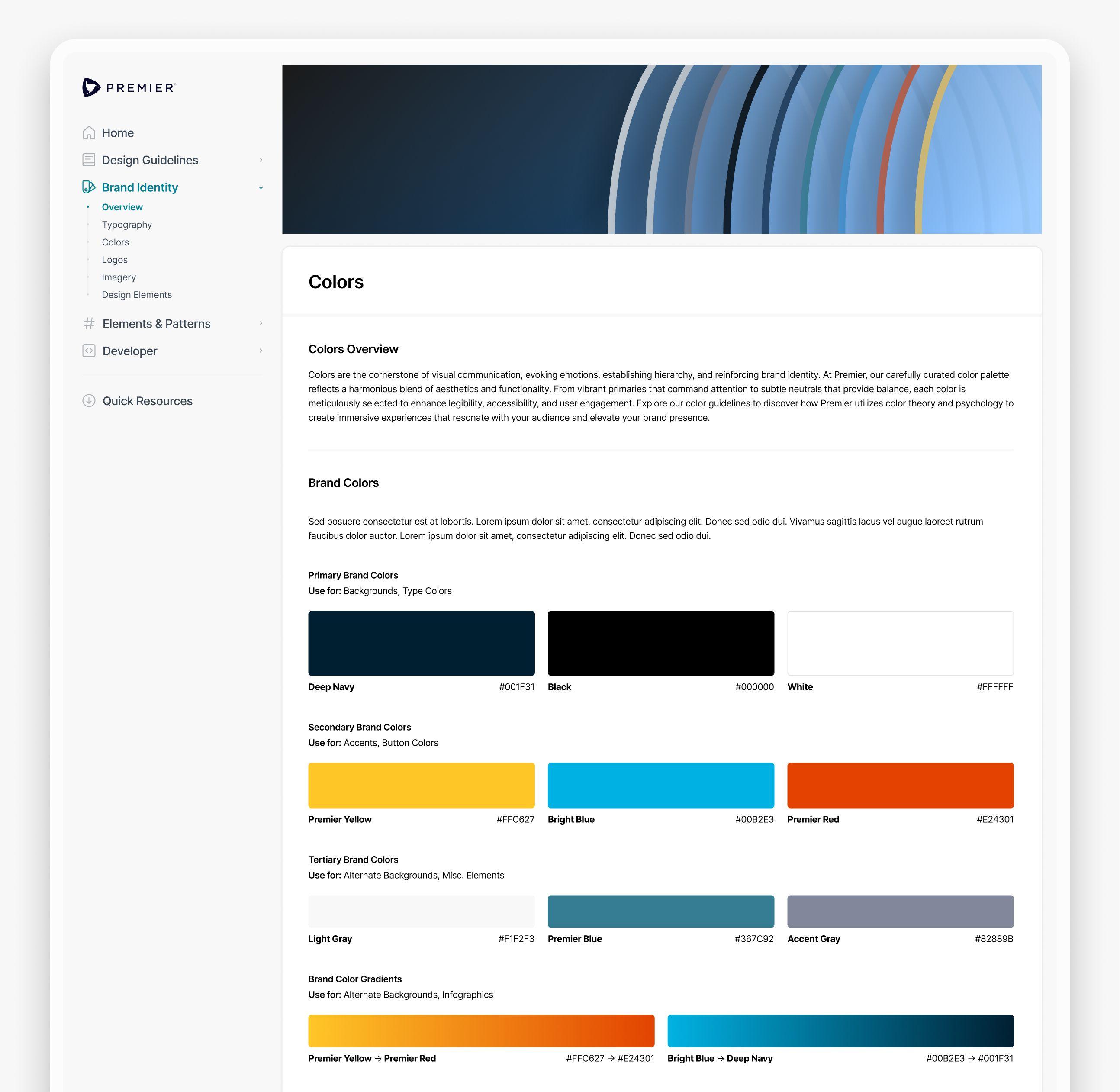 Premier Design System Website