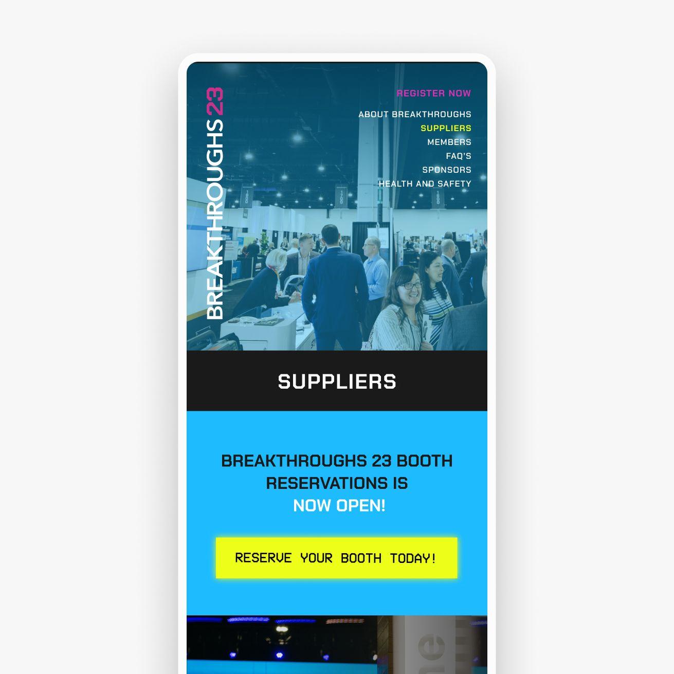 Breakthroughs 23 Website Suppliers Mobile