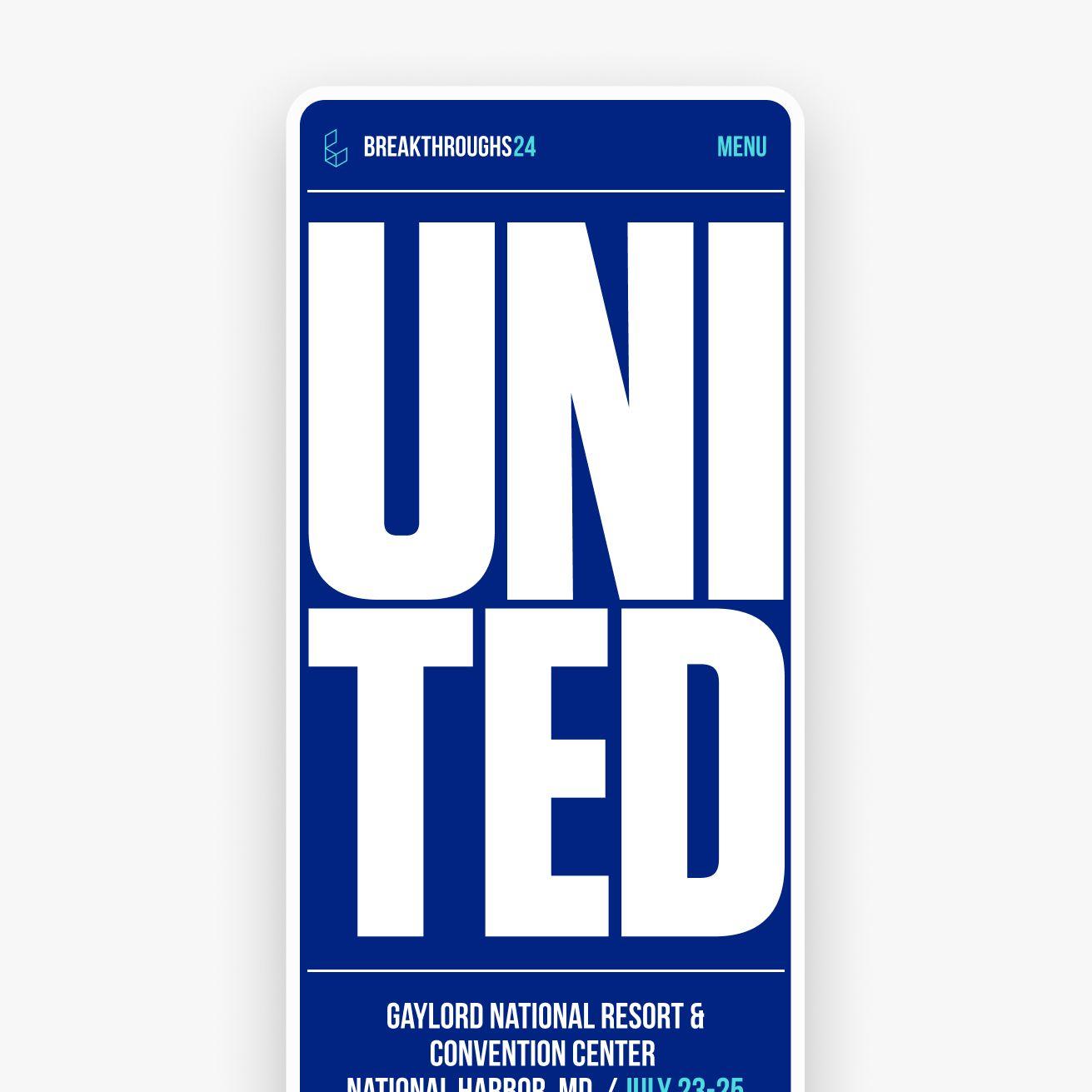 Breakthroughs 24 Website Home Page Mobile